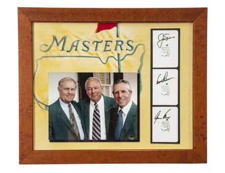 Masters Signed Scorecard Display With Nicklaus, Palmer & Player
